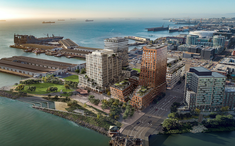 Tishman Speyer and joint venture partner the San Francisco Giants have topped off construction of the first residential tower at their Mission Rock development