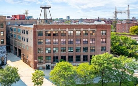 Greenstone Partners is marketing a pair of loft-style office buildings in Chicago's Fulton Market District